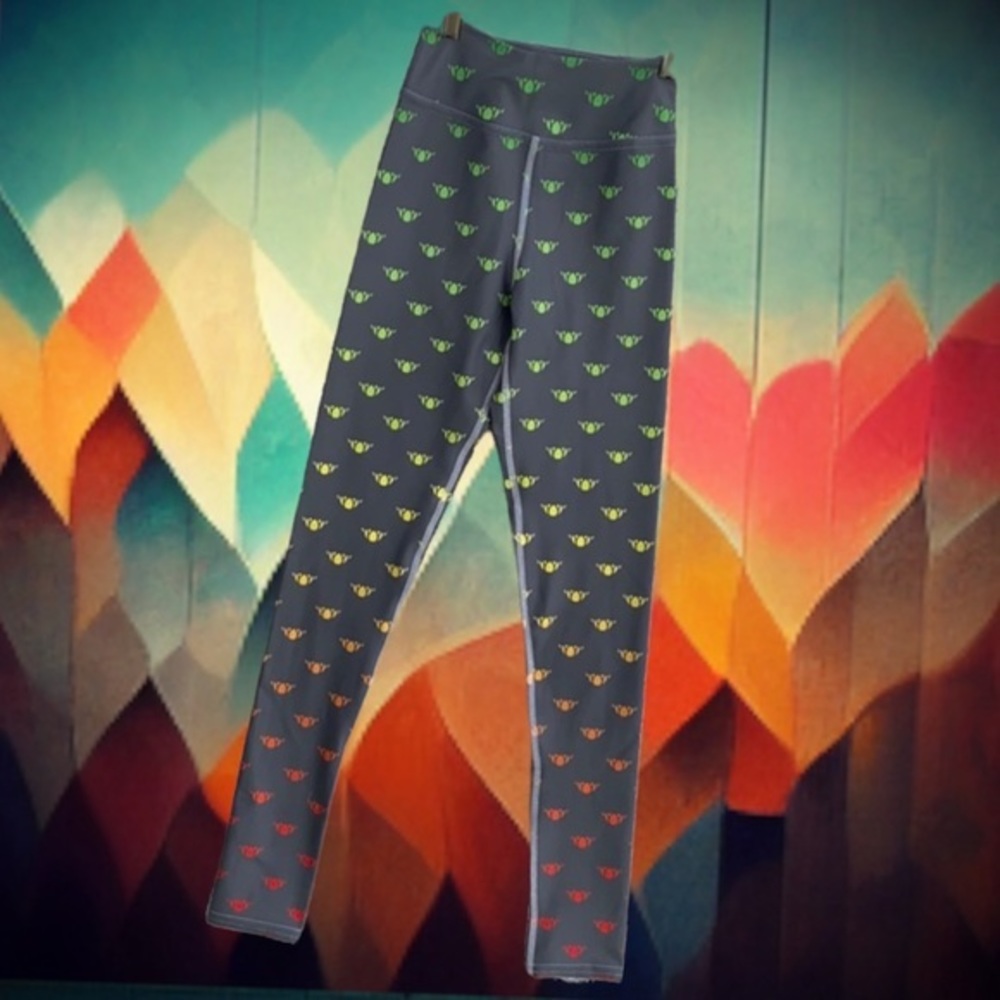 Rare WayMat Scandinavian Print Leggings XS Made USA